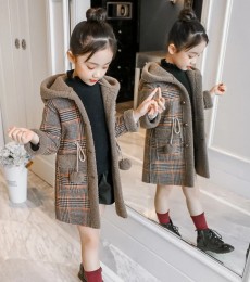 معطف طويل للفتيات الاطفال خريف شتاء (4-12T)